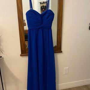 Floor length strapless/spaghetti strap chiffon